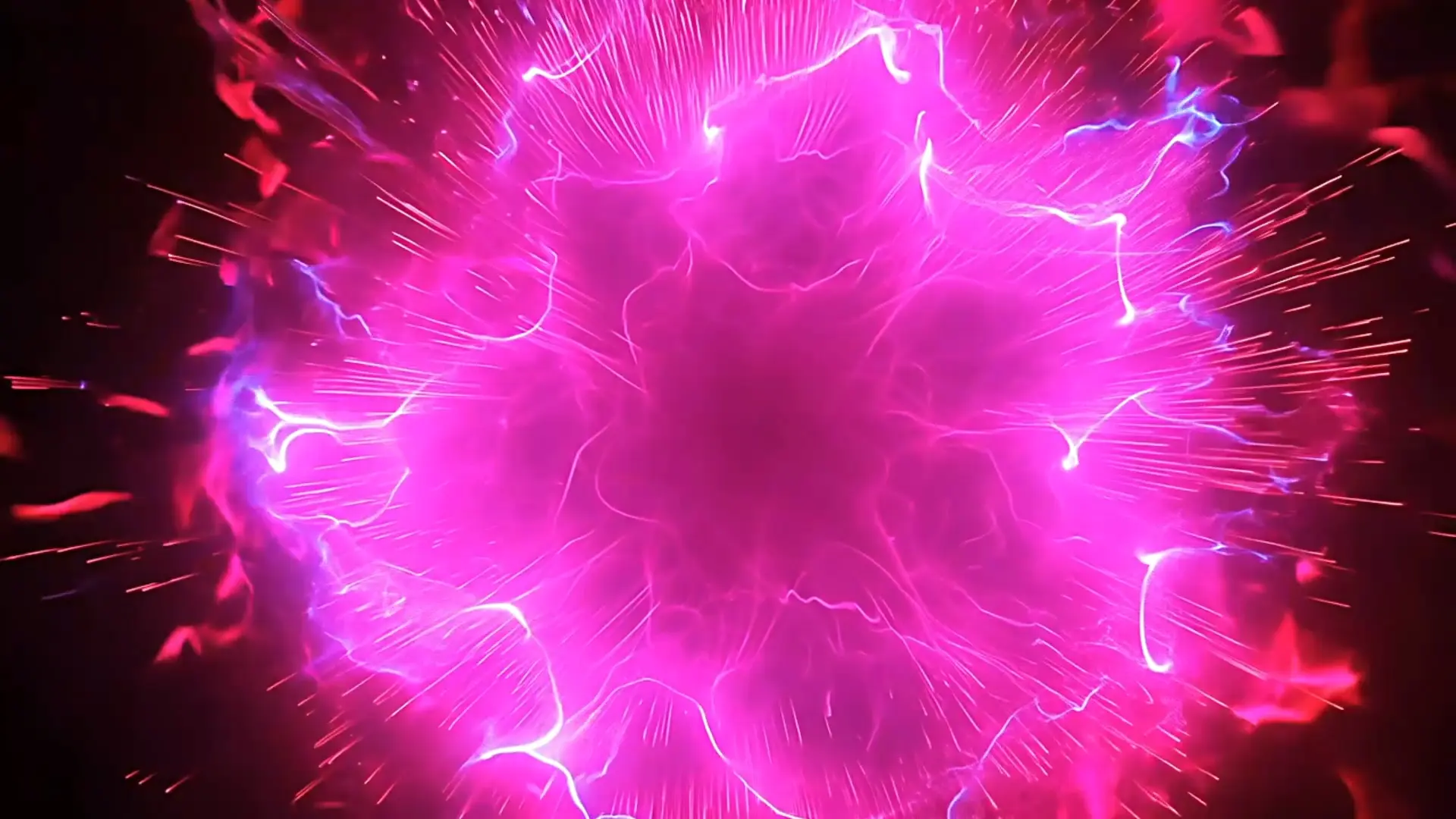 Dynamic Pink Fire Burst Transition for Action Video Projects